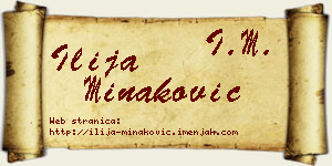 Ilija Minaković vizit kartica